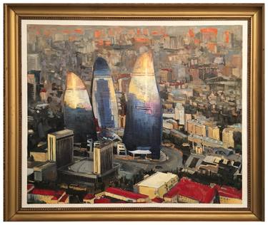 Original Modern Landscape Painting by Babak Abdullayev