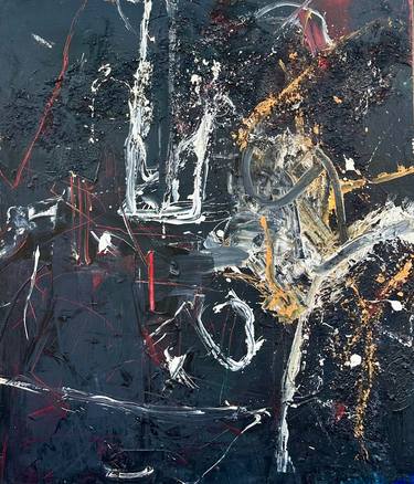 Original Abstract Expressionism Abstract Mixed Media by Audrey Tulimiero Welch