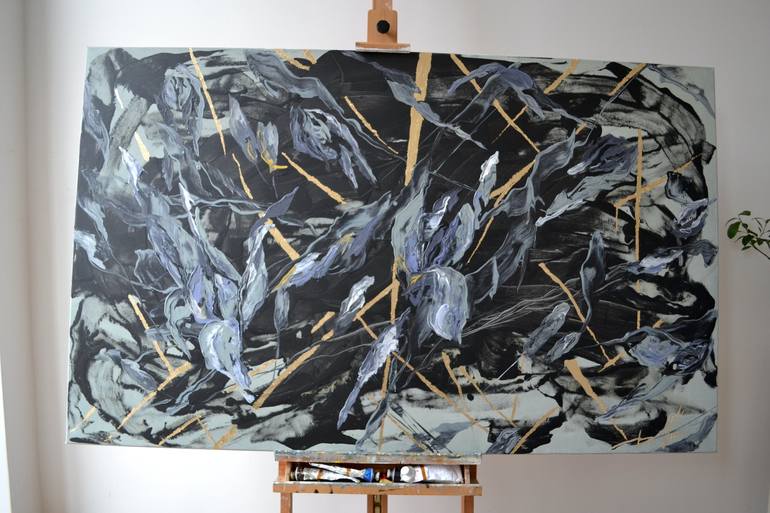 Original Modern Abstract Painting by Tetiana and Victoria Hutsul