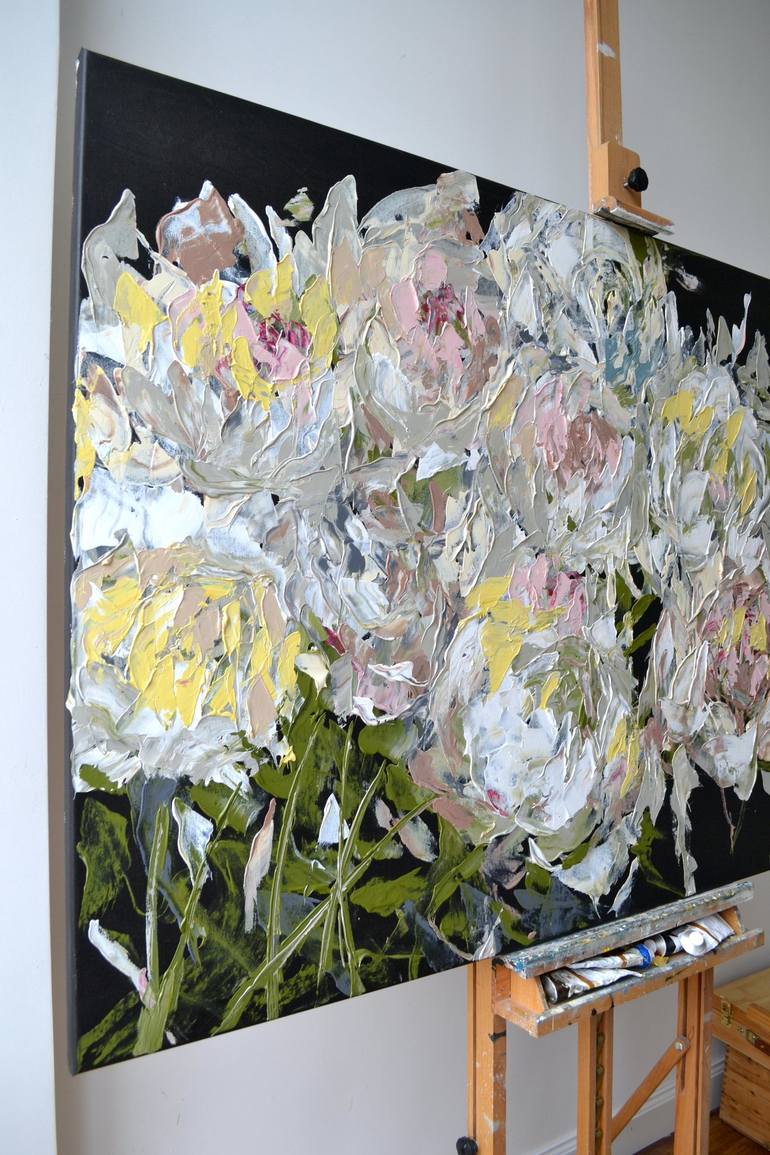 Original Contemporary Floral Painting by Tetiana and Victoria Hutsul