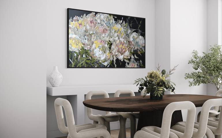 Original Contemporary Floral Painting by Tetiana and Victoria Hutsul