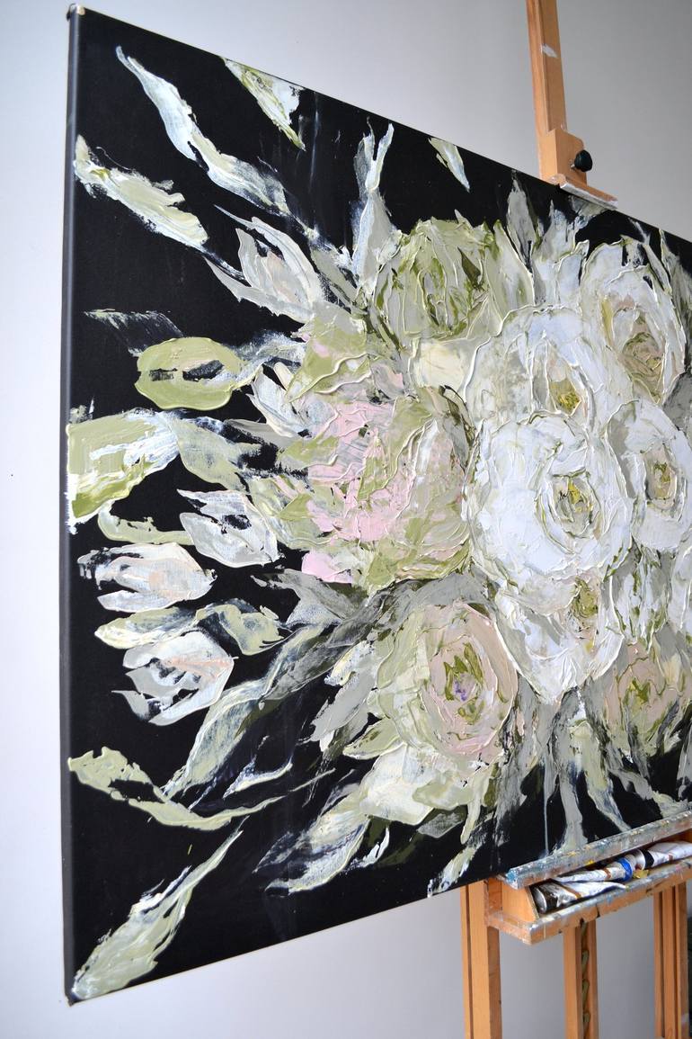 Original Floral Painting by Tetiana and Victoria Hutsul