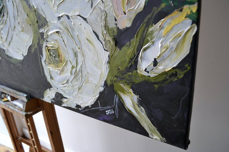 Original Expressionism Floral Painting by Tetiana and Victoria Hutsul