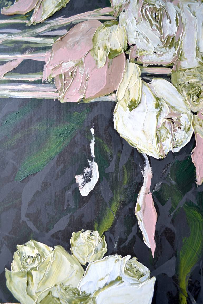 Original Abstract Floral Painting by Tetiana And Victoria Hutsul