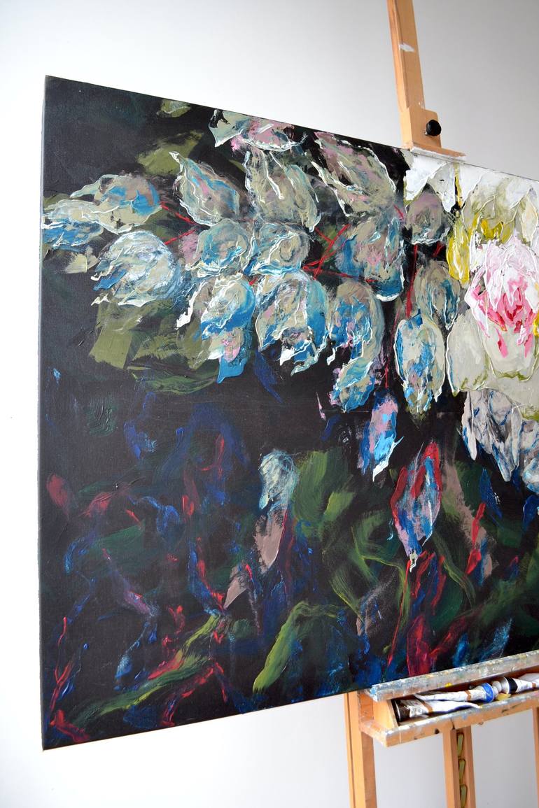 Original Floral Painting by Tetiana and Victoria Hutsul