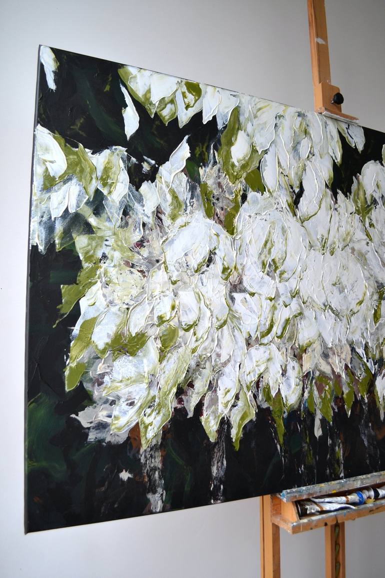 Original Modern Floral Painting by Tetiana and Victoria Hutsul