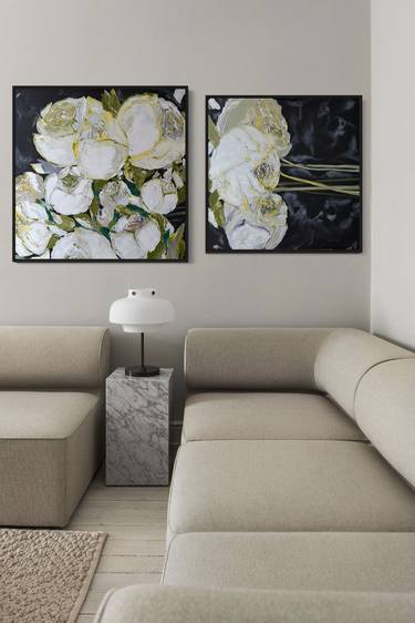 Original Modern Floral Paintings by Tetiana and Victoria Hutsul