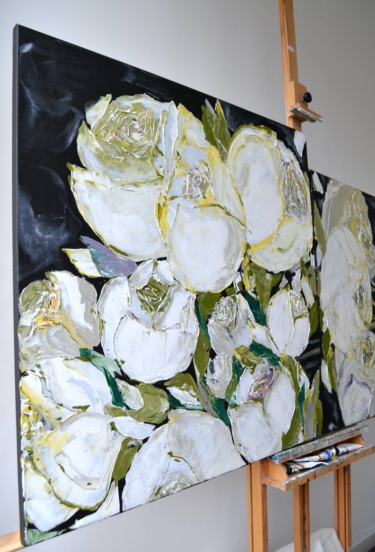 Original Contemporary Floral Painting by Tetiana And Victoria Hutsul