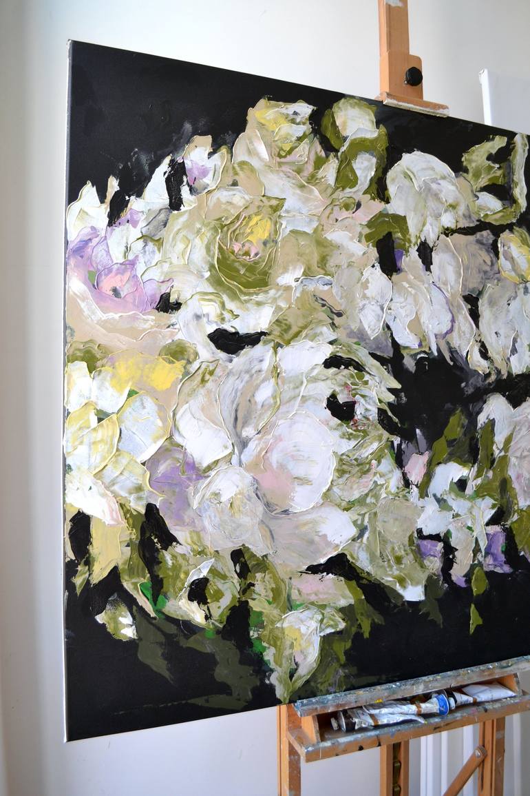 Original Floral Painting by Tetiana and Victoria Hutsul