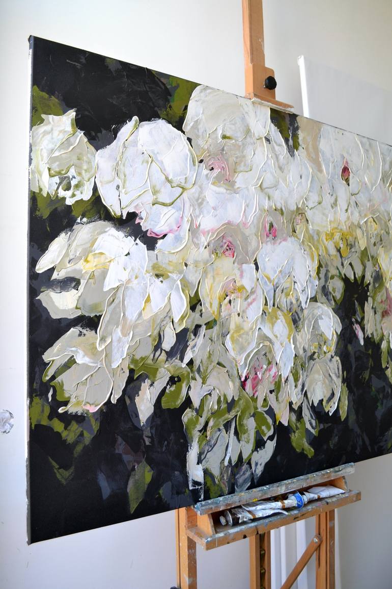 Original Floral Painting by Tetiana and Victoria Hutsul