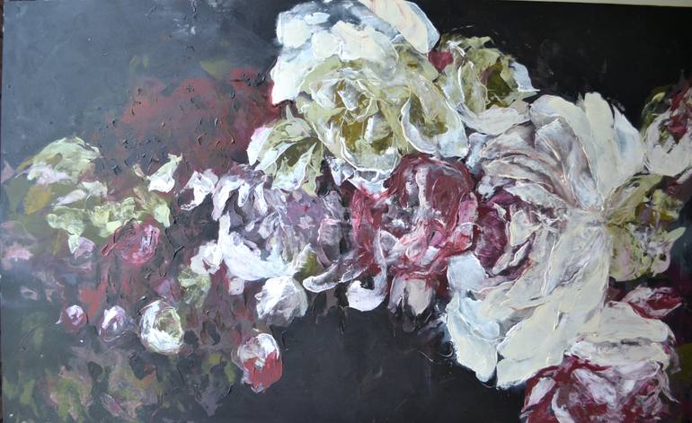 Original Photorealism Floral Painting by Tetiana And Victoria Hutsul