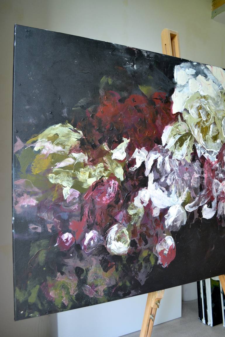 Original Floral Painting by Tetiana and Victoria Hutsul