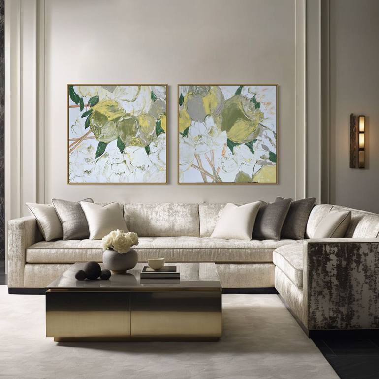 Original Contemporary Floral Paintings by Tetiana And Victoria Hutsul