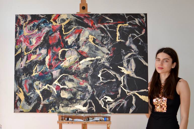 Original Contemporary Floral Painting by Tetiana And Victoria Hutsul