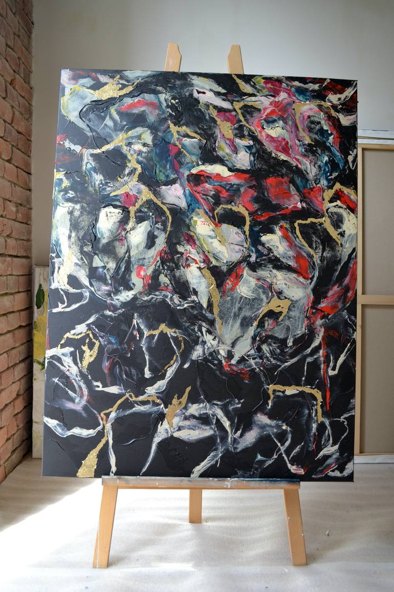 Original Contemporary Floral Painting by Tetiana And Victoria Hutsul