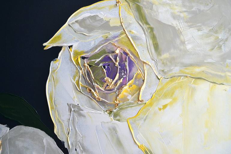 Original Photorealism Floral Painting by Tetiana and Victoria Hutsul