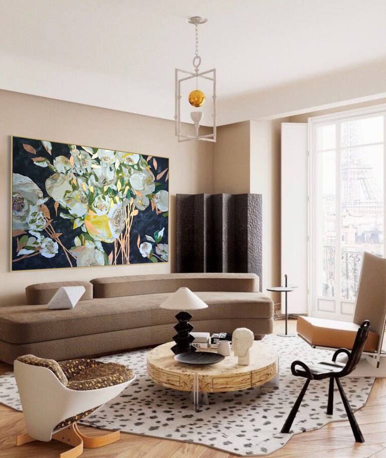 Original Photorealism Floral Painting by Tetiana and Victoria Hutsul