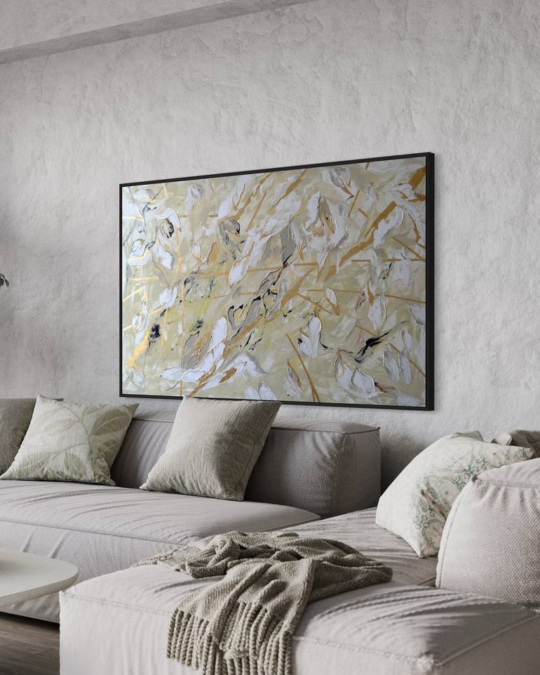 Original Abstract Expressionism Floral Painting by Tetiana And Victoria Hutsul