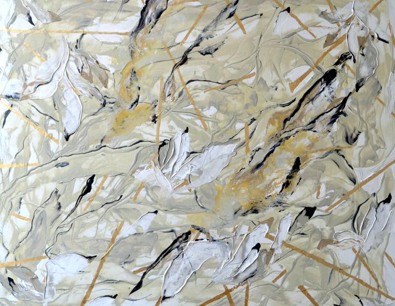 Original Abstract Expressionism Floral Painting by Tetiana And Victoria Hutsul