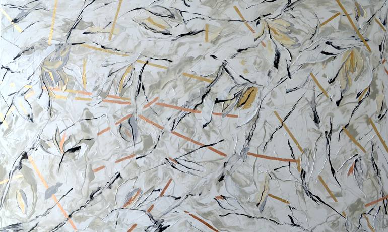 Original Abstract Floral Painting by Tetiana And Victoria Hutsul