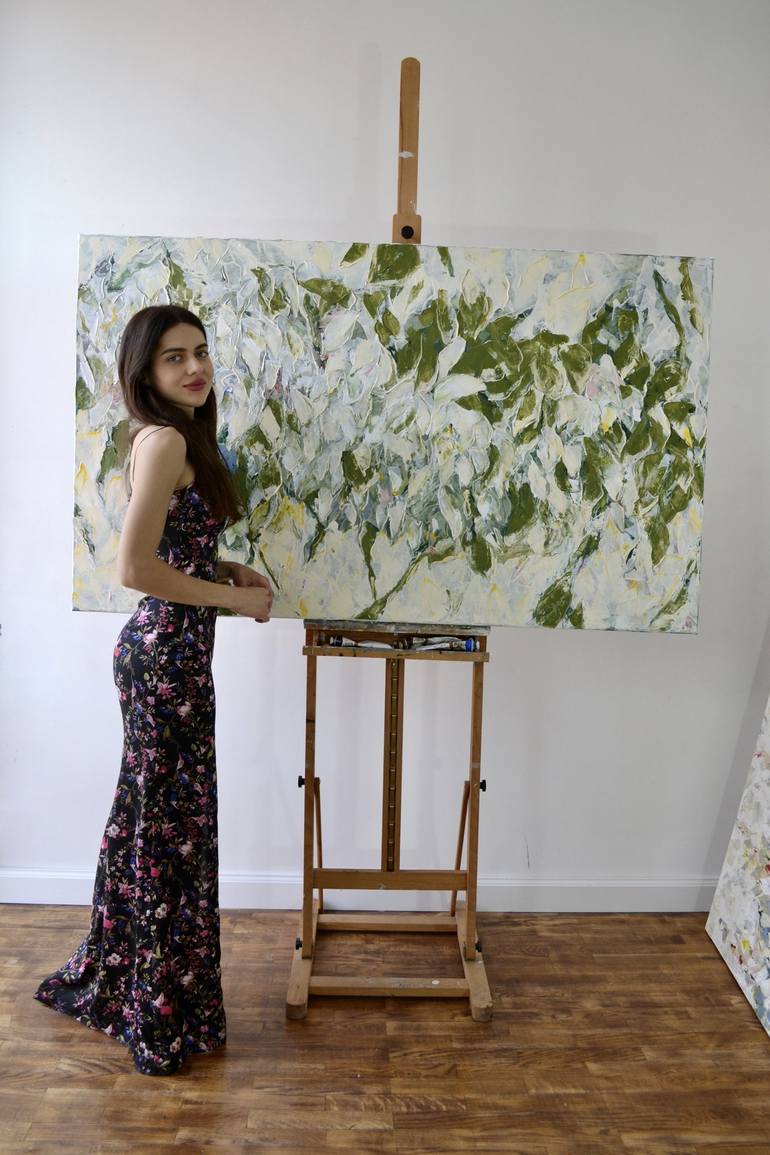 Original Floral Painting by Tetiana and Victoria Hutsul