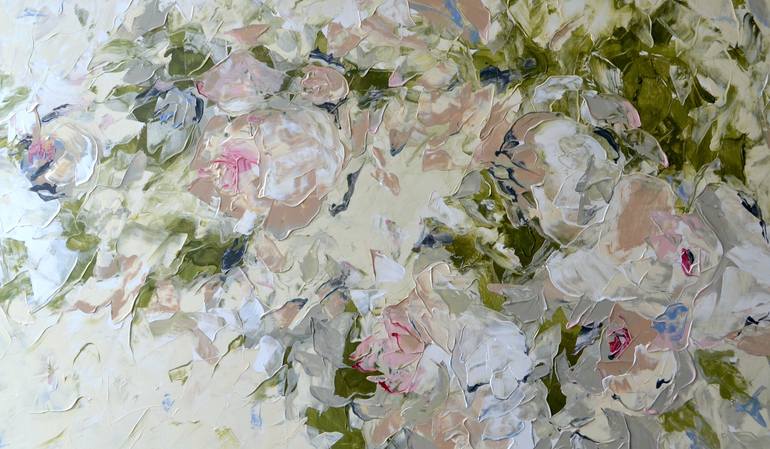 Original Abstract Floral Painting by Tetiana And Victoria Hutsul
