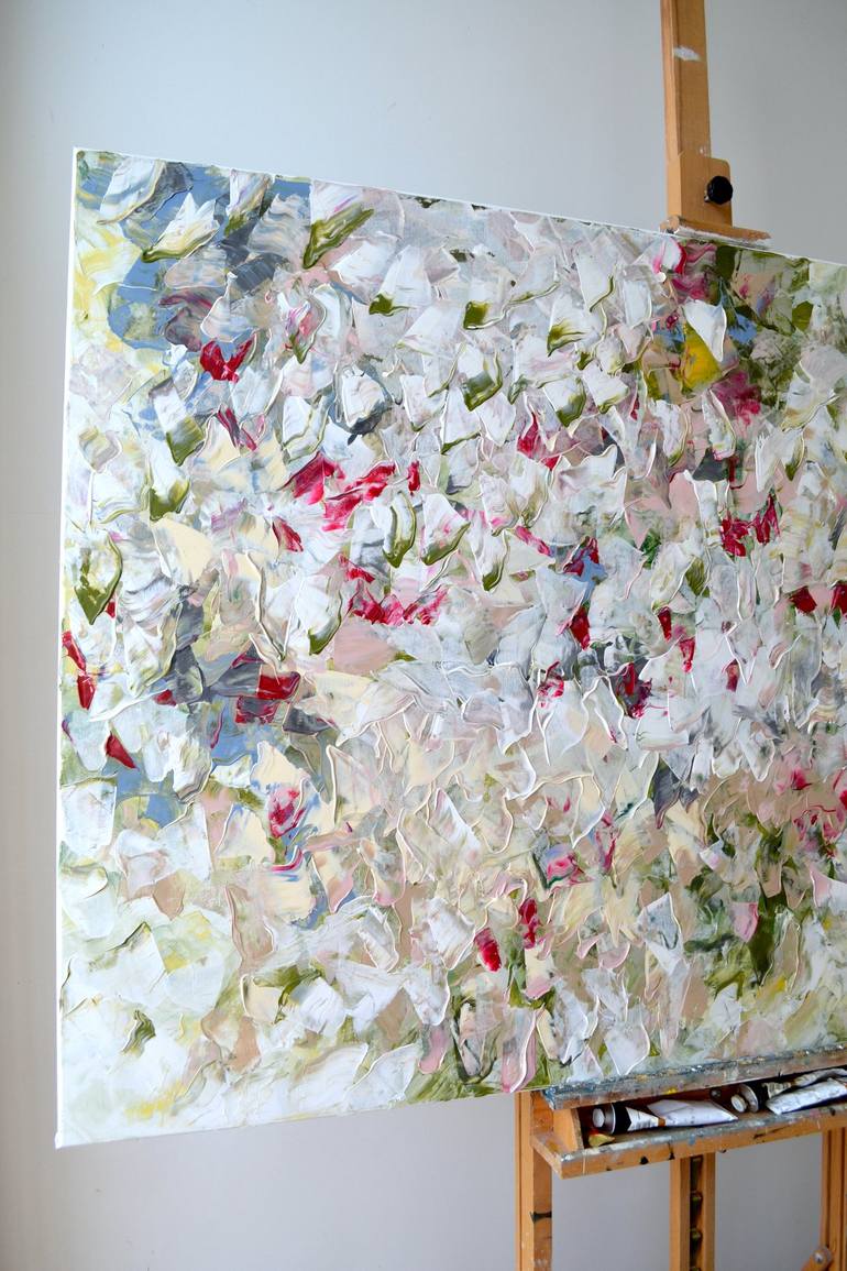 Original Contemporary Floral Painting by Tetiana and Victoria Hutsul