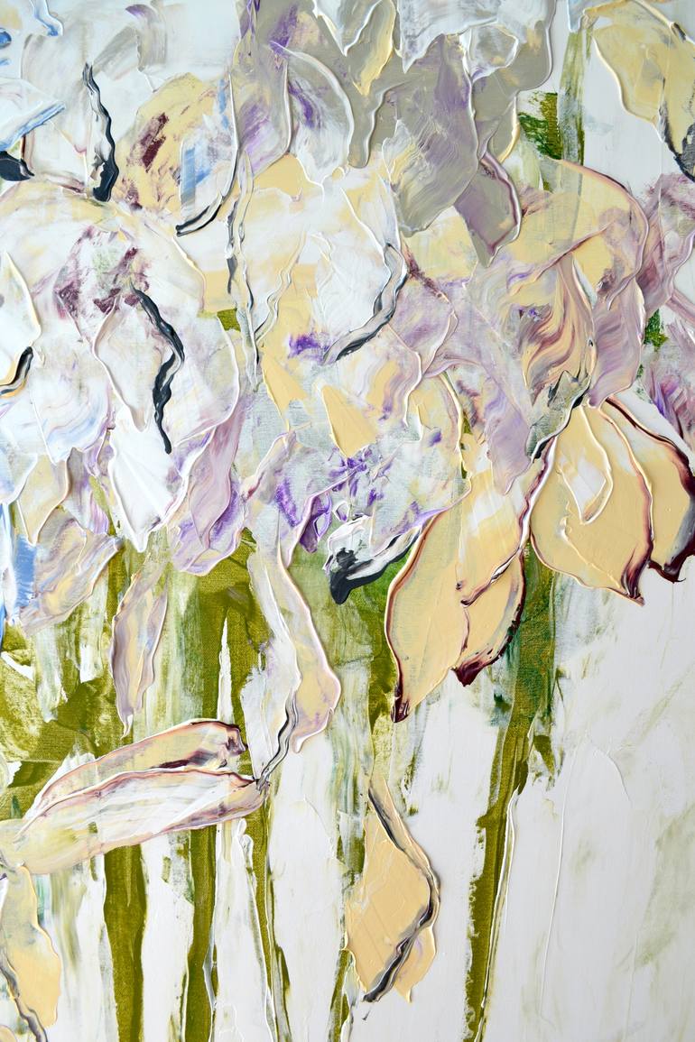 Original Abstract Floral Painting by Tetiana And Victoria Hutsul