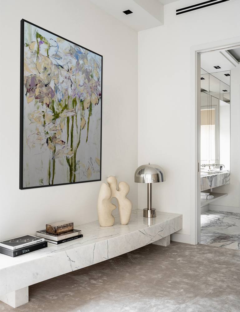 Original Abstract Floral Painting by Tetiana And Victoria Hutsul