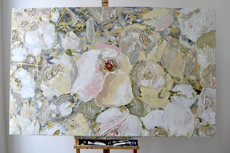 Original Floral Painting by Tetiana and Victoria Hutsul