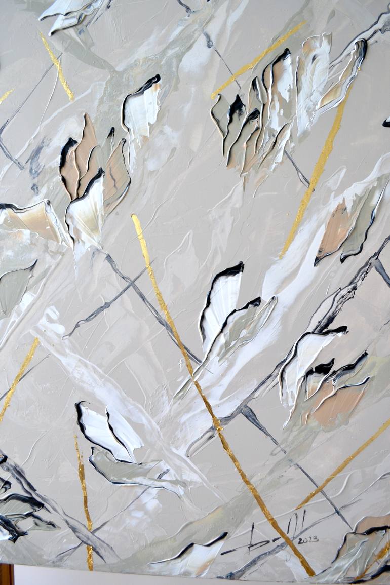 Original Abstract Floral Painting by Tetiana And Victoria Hutsul
