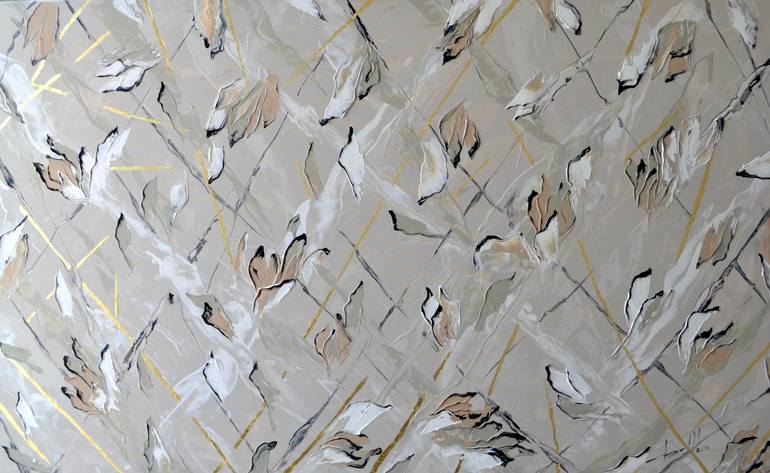 Original Abstract Floral Painting by Tetiana And Victoria Hutsul