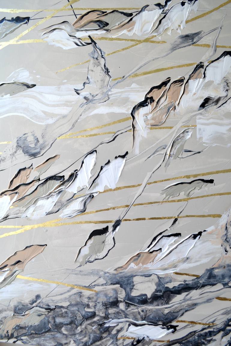 Original Abstract Floral Painting by Tetiana And Victoria Hutsul