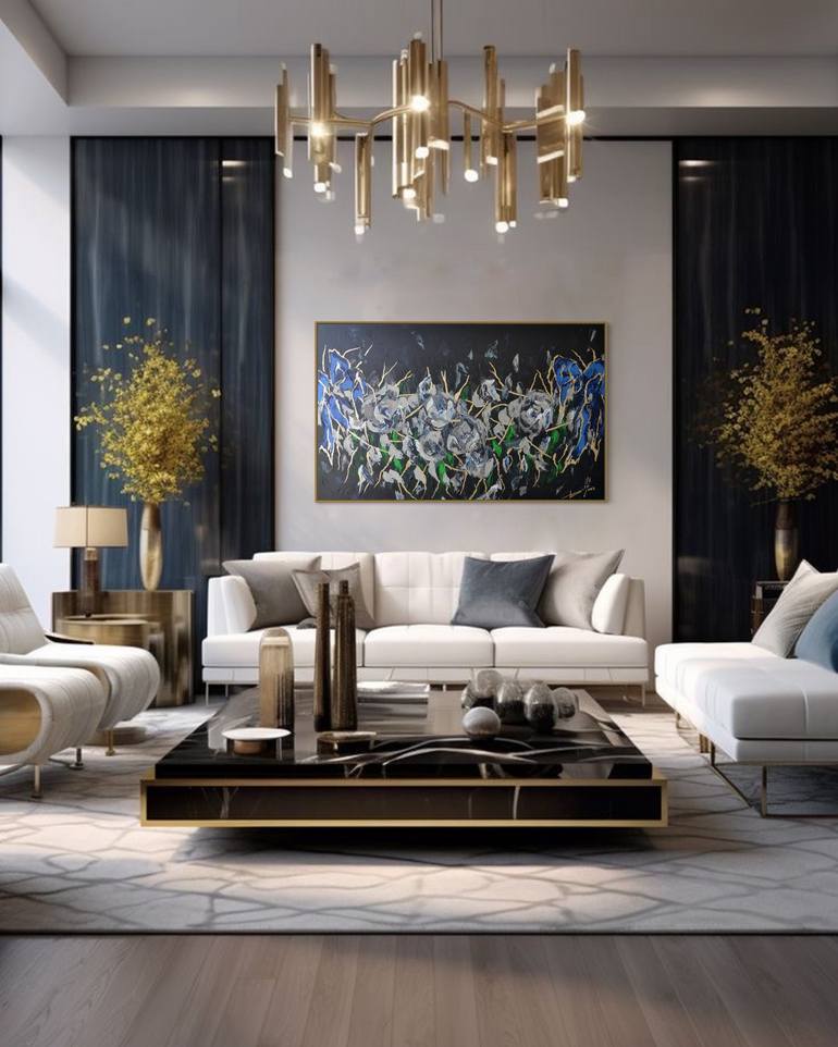 Original Contemporary Floral Paintings by Tetiana And Victoria Hutsul