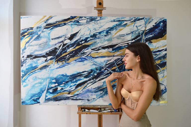Original Contemporary Abstract Painting by Tetiana And Victoria Hutsul