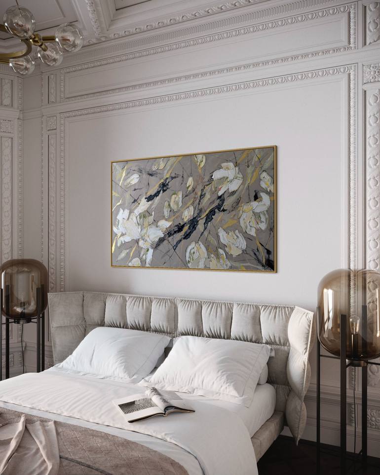 Original Contemporary Floral Painting by Tetiana and Victoria Hutsul