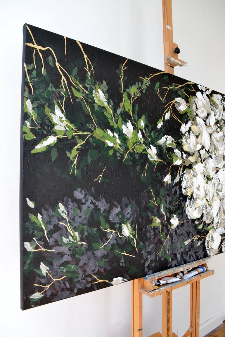 Original Floral Painting by Tetiana and Victoria Hutsul