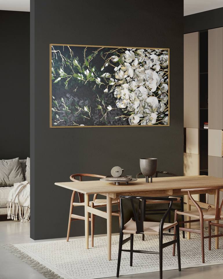 Original Floral Painting by Tetiana and Victoria Hutsul