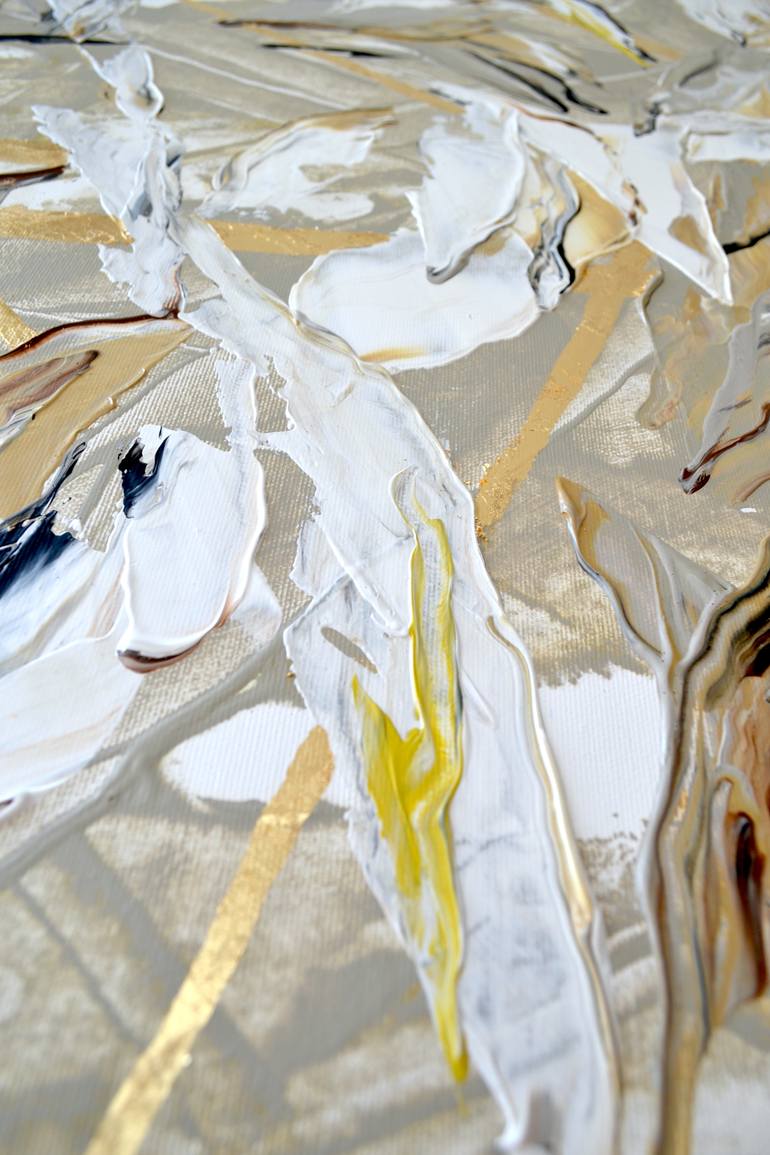 Original Abstract Floral Painting by Tetiana And Victoria Hutsul