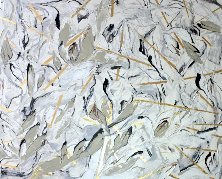 Original Abstract Floral Painting by Tetiana And Victoria Hutsul