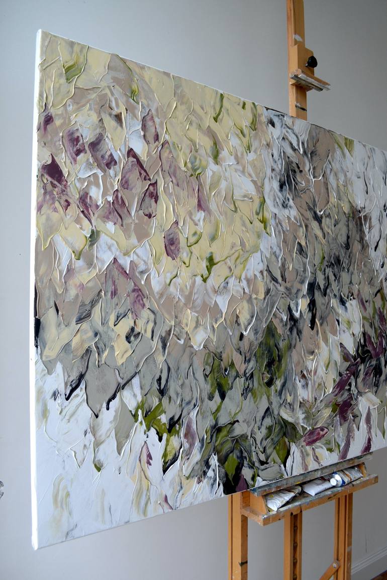 Original Contemporary Floral Painting by Tetiana and Victoria Hutsul