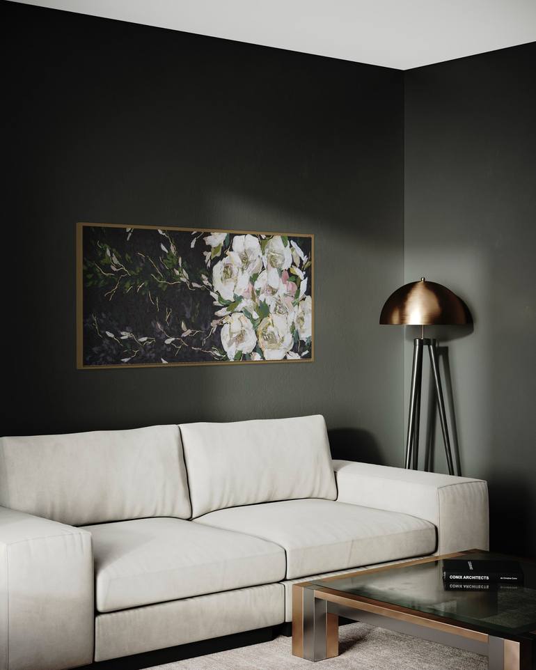 Original Contemporary Floral Painting by Tetiana and Victoria Hutsul