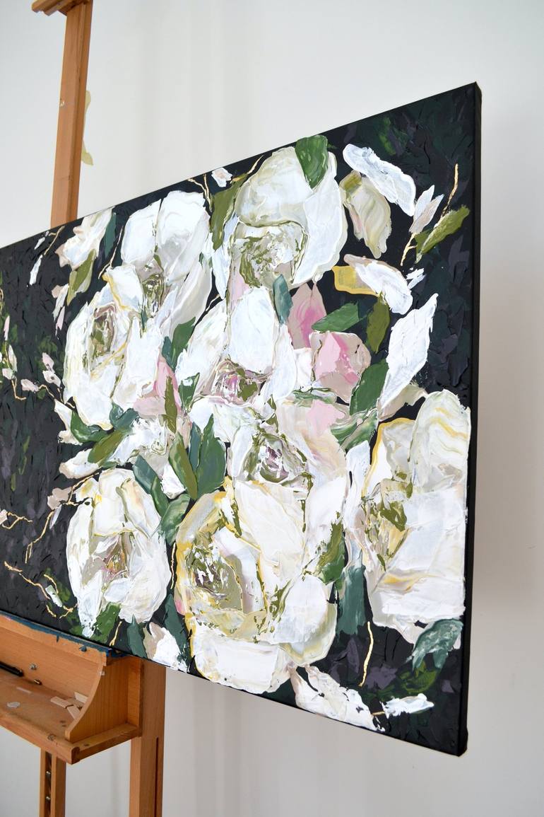 Original Floral Painting by Tetiana and Victoria Hutsul