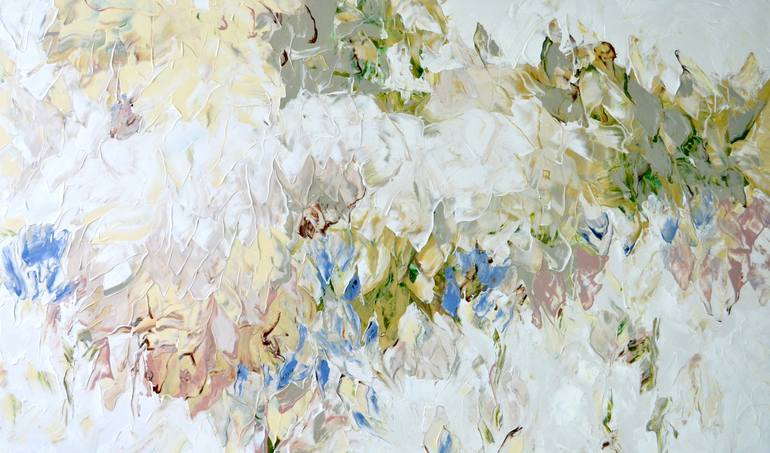 Original Abstract Floral Painting by Tetiana And Victoria Hutsul