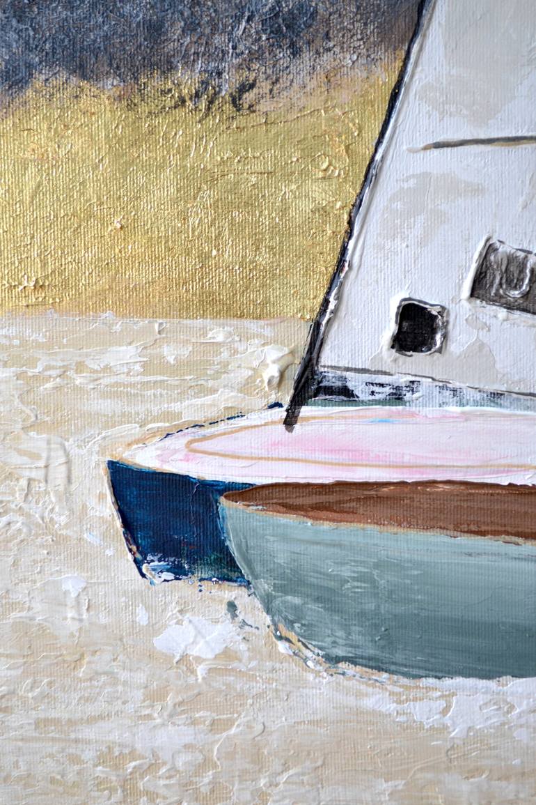 Original Sailboat Painting by Tetiana and Victoria Hutsul