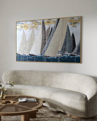 Original Sailboat Paintings by Tetiana and Victoria Hutsul