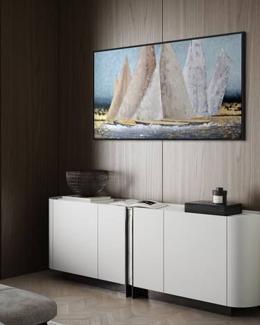 Original Sailboat Paintings by Tetiana and Victoria Hutsul