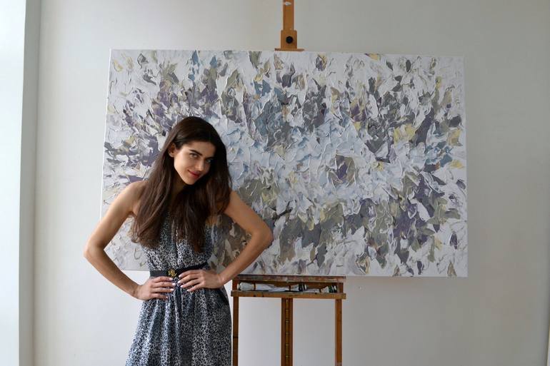 Original Contemporary Floral Painting by Tetiana and Victoria Hutsul