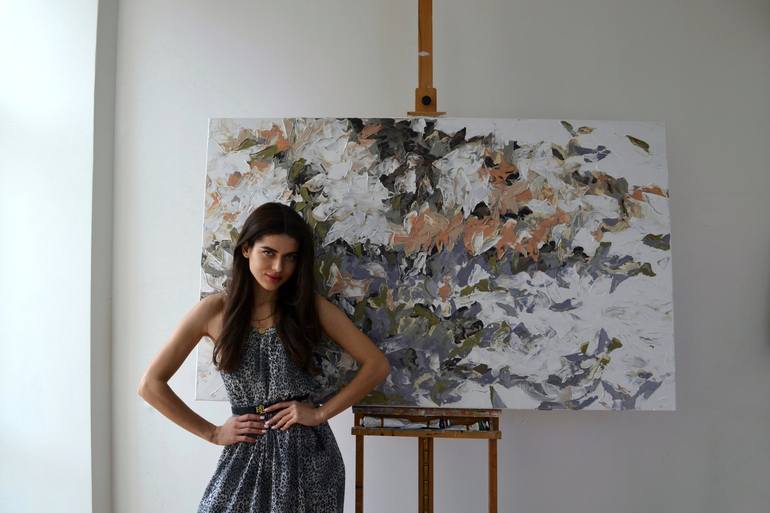 Original Contemporary Floral Painting by Tetiana and Victoria Hutsul