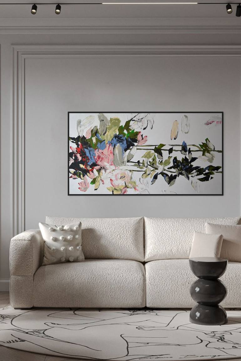 Original Contemporary Floral Painting by Tetiana and Victoria Hutsul